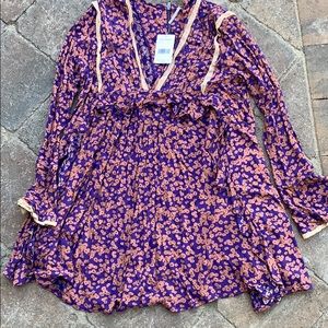 NWT Free People Imperial Purple Dress size medium